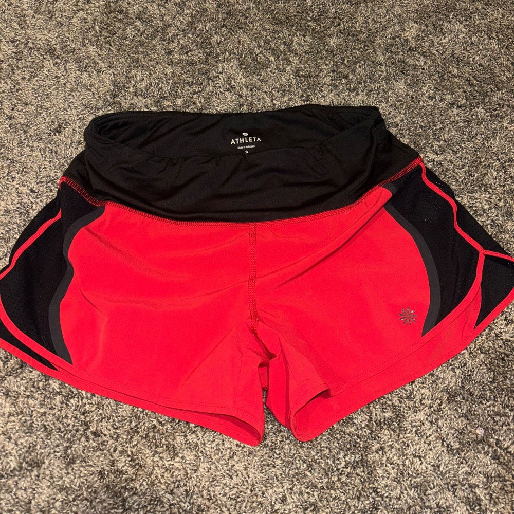 Athleta Women's Red and Black Shorts